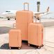 Набор чемоданов Nuri PP6608+C Peach 3в1 с USB и расширением S M L G_PP6608+C Peach PZ фото 1
