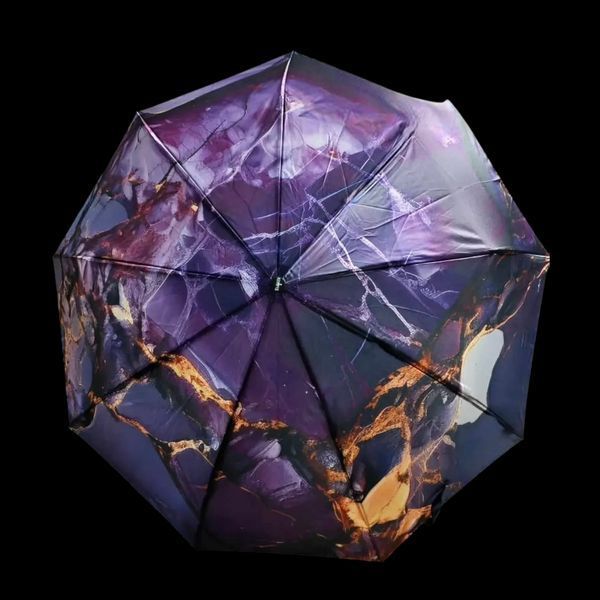 Женский зонт полуавтоматический Elephants Marble Satin 34080 Purple 9 спиц 12904Purple фото