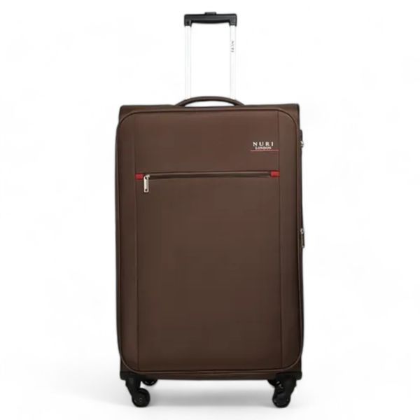 Валіза NURI 2823 LONDON Elite Brown на 4 колесах, матеріал міцна тканина, розмір L 9264 фото
