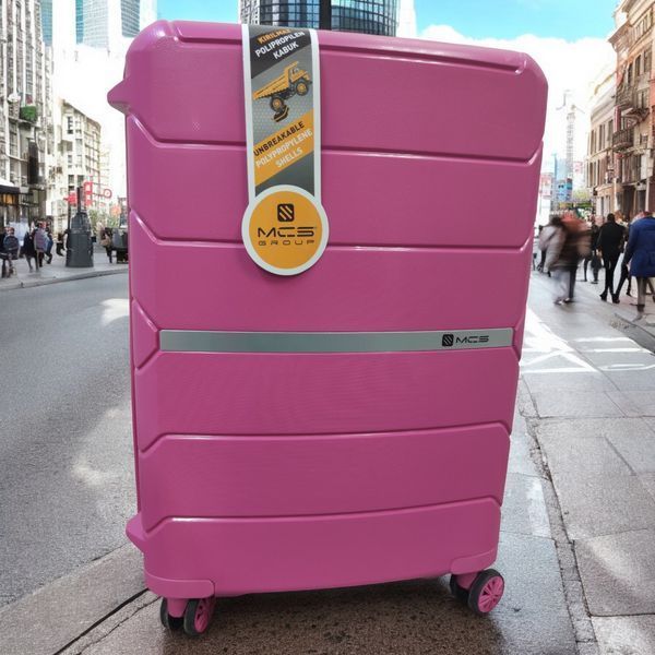 Валіза TM MCS V366 Fuchsia на 4 колесах матеріал поліпропілену найкращої якості розмір L 9911 фото
