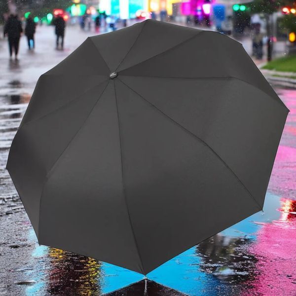 Зонт мужской Sponsa Rainy Day SABJ501 Black полуавтомат на 9 спиц 9497 фото