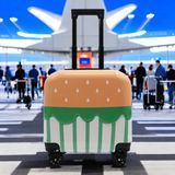 Дитяча валіза H&H Juicy Burger ABS-пластик на 4 коліщатках 35 літрів із кодовим замком S_F-7 pz фото