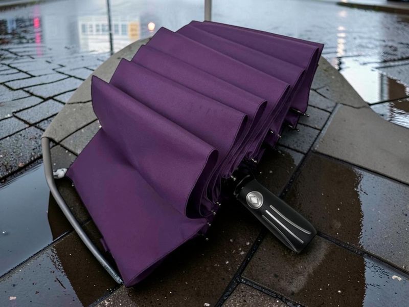 Женский зонт однотонный полностью автоматический Toprain F512 Purple 12 спиц 12302Purple фото