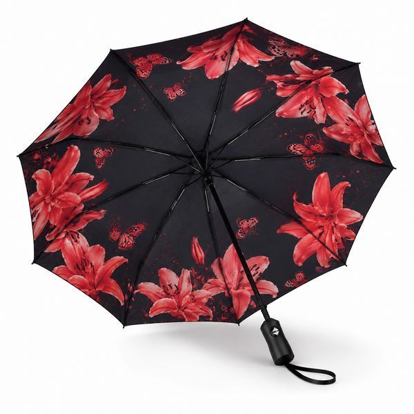 Жіноча парасолька напівавтомат Frei Regen Lily Fap817 Pink на 9 спиць 11804Pink фото