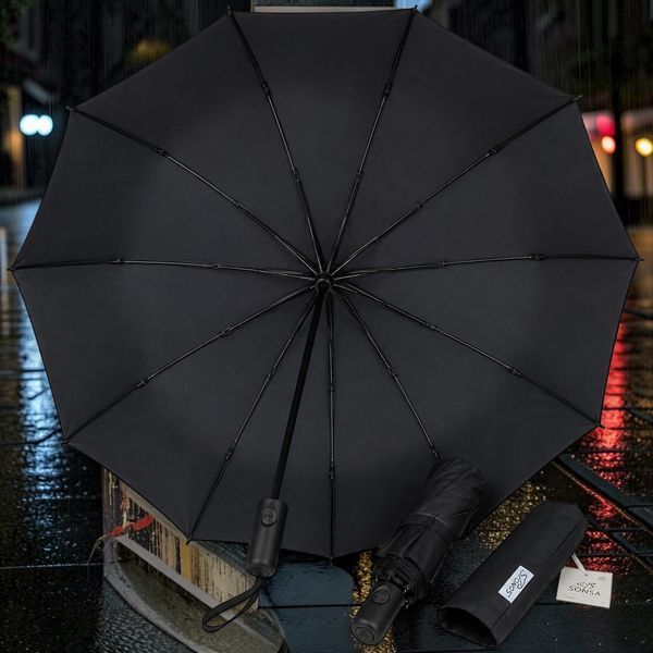 Зонт мужской Sponsa Rainy Day SABJ500 Black полуавтомат на 9 спиц 11805 фото
