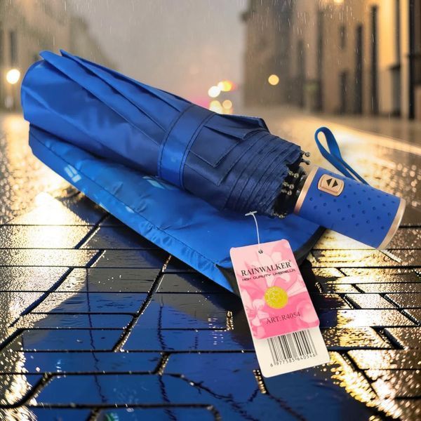 Жіноча парасолька автомат Rainwalker Cats R4054 Blue на 9 спиць 12250Blue фото